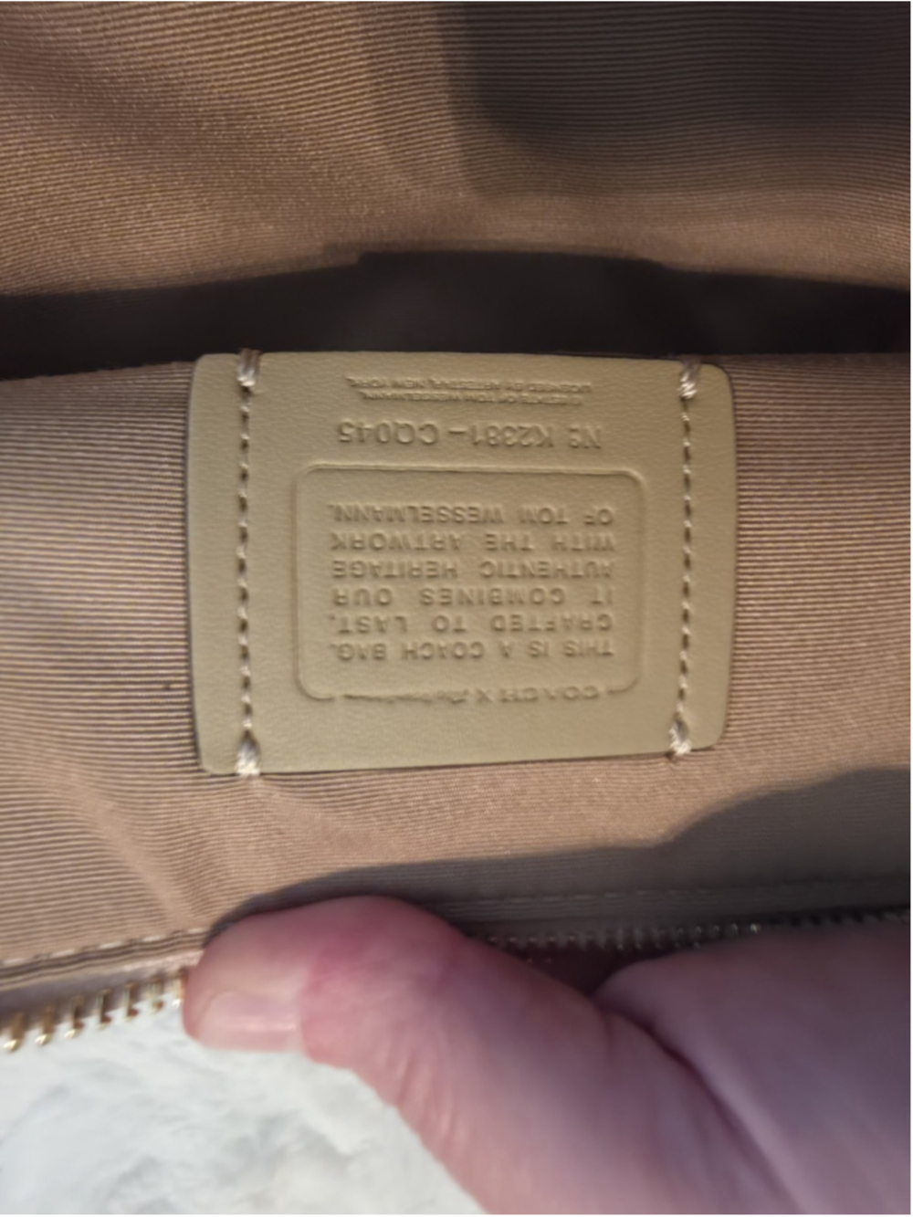 NWT Coach Tom Wesselmann Lunch Box Crossbody Ivory Leather CQ045 - Picture 6 of 12